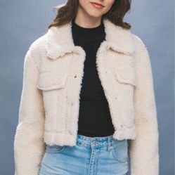 Love Tree Teddy Jacket (Off White)