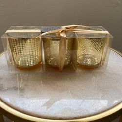 Set of 3 Matching Geometric Candle Holders