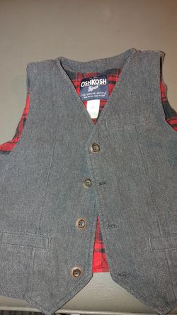 OshKosh 5T flannel boy vest