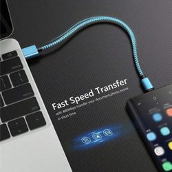 Premium Braided USB to USB-C Charging Cable - 2.4A Fast Charge & Data Sync 
