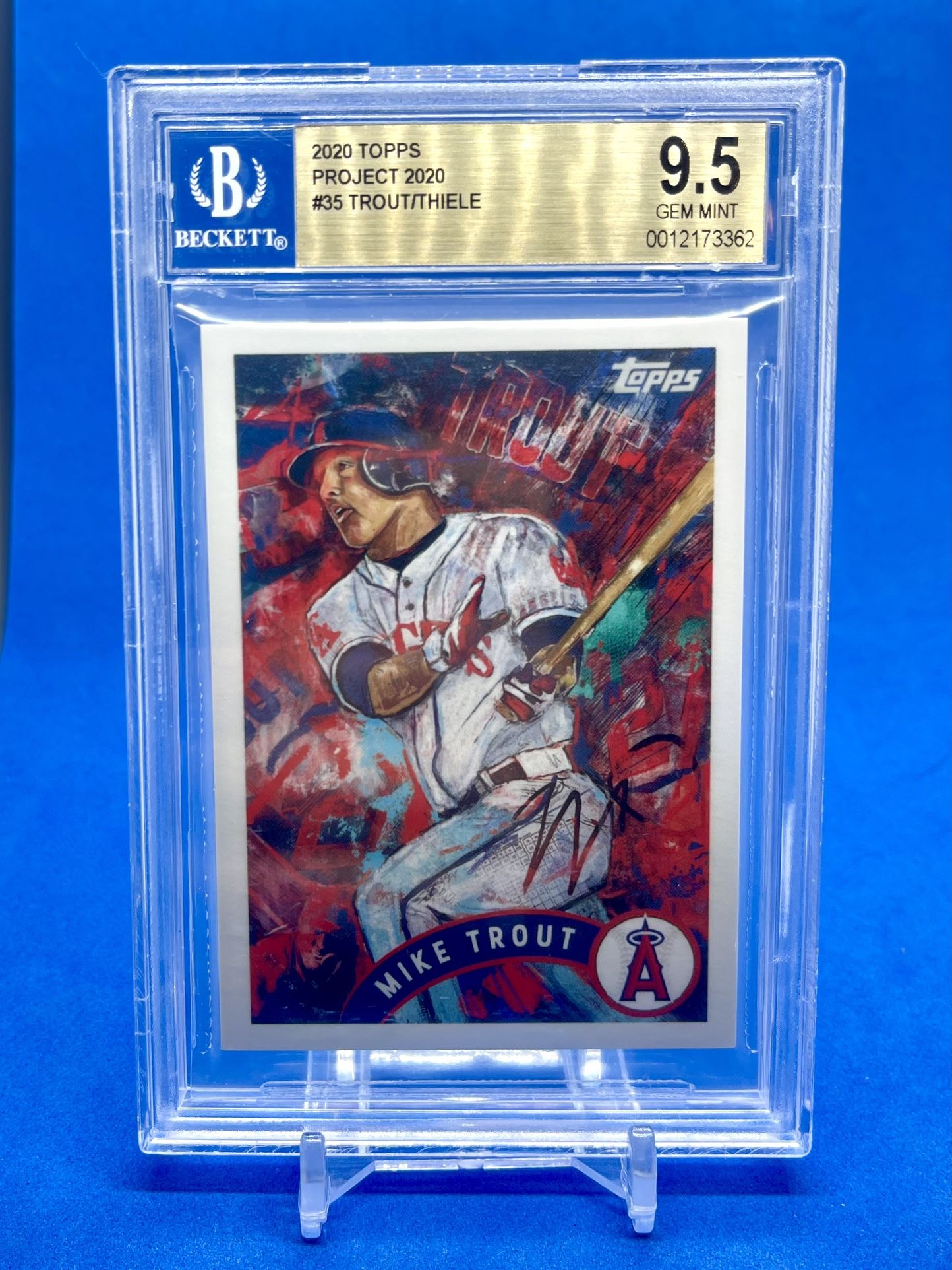 2020 Topps Mike Trout Card BGS 9.5 Topps Project of his 2011 Topps Update RC #35