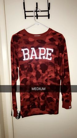 Bape Red camo 3m long sleeve