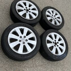 4 —— 215/55r17 5x114.3 5x4.5 Stock Avalon Camry Tacoma Accord Wheels Rims Good Treads Michelin Tires