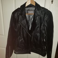 Wilson's Women's XL Leather Motorcycle Jacket W/ Chaps