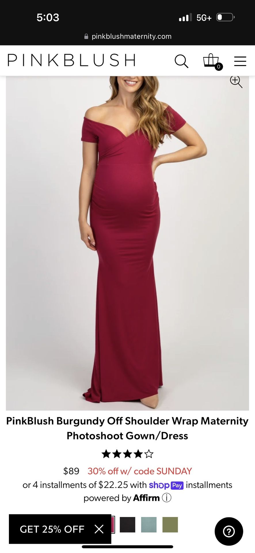 Red PinkBlush Maternity Dress- Worn once