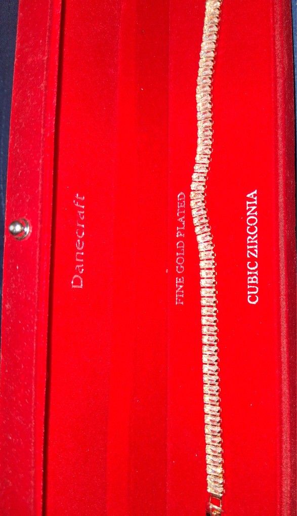 FINE GOLD PLATED CUBIC ZIRCONIA.