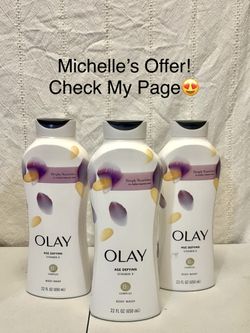 Olay Bodywash  22oz/Age Defying Vit E  set
