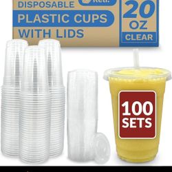 100 Cup & Lids 20oz