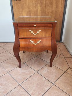 French Louis XV Cherry Wood End Table