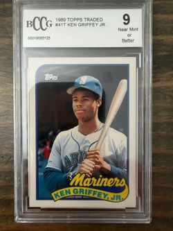 ⚾ Ken Griffey Jr. BCCG 9 1989 Topps Traded #41T Rookie Card