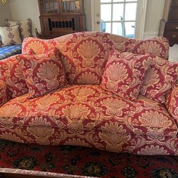 Custom Made Camel Back Couch in Very Good Condition