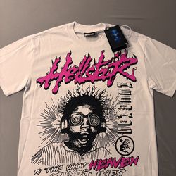Hellstar White T-shirt “Is this what heaven sounds like?”