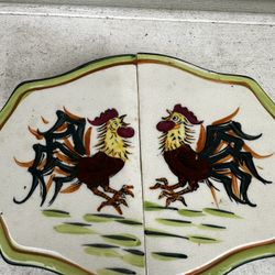 Vintage Trivet Metlox Poppytrail Rooster Decor Collection