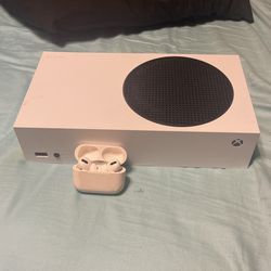 Xbox Series S and Airpod Pros