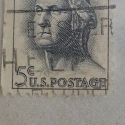 1962 George Washinton 5 Cent Stamp $250 Delivered Localy