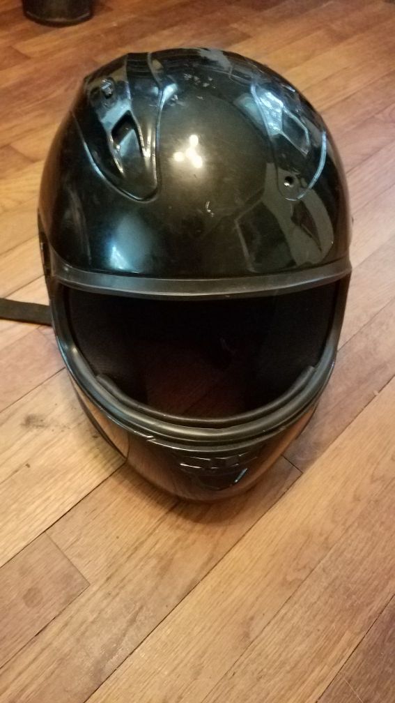 Vortex Black Full Face Motorcycle Helmet - Good Condition