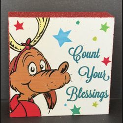 GRINCH Wooden Decoration Sign 