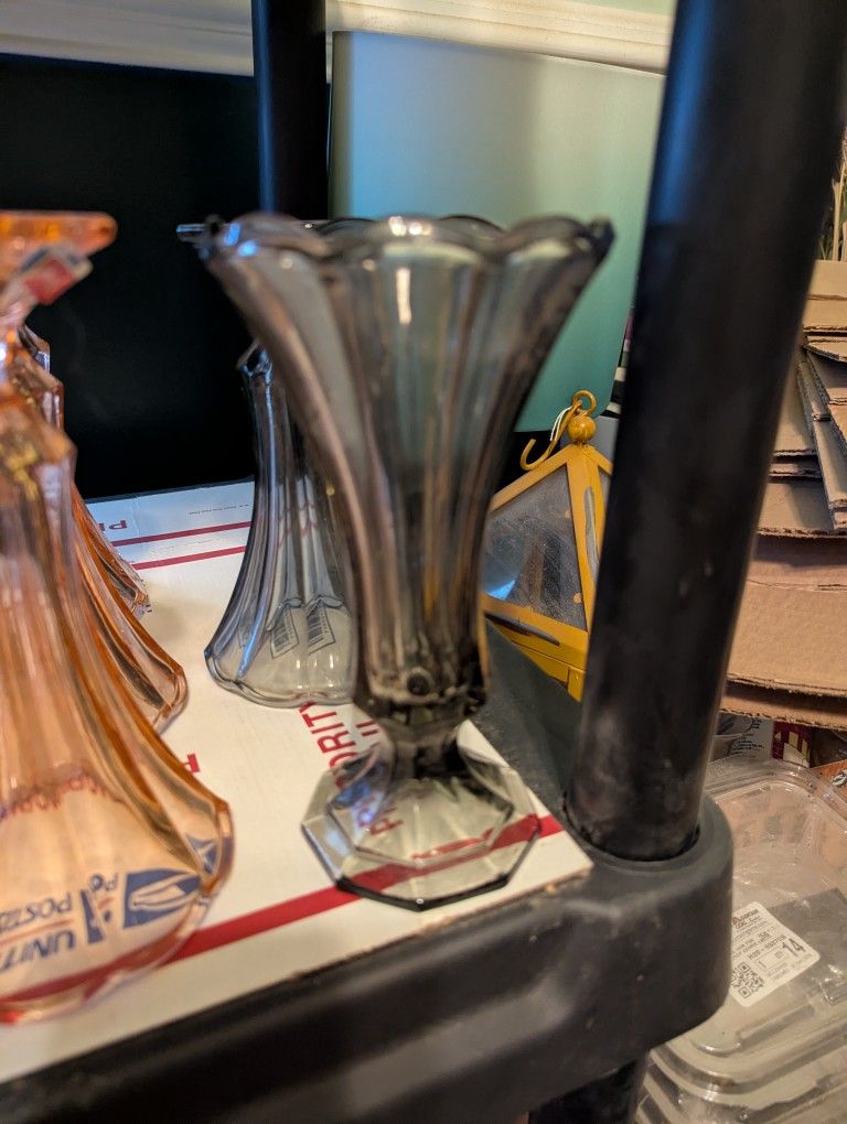 Fostoria Smoke Vase