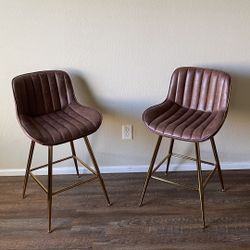 Whiterye Brown Bar Stools Set of 2
