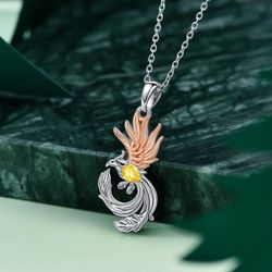 Phoenix Necklace – 925 Sterling Silver – Symbol of Rebirth & Strength
