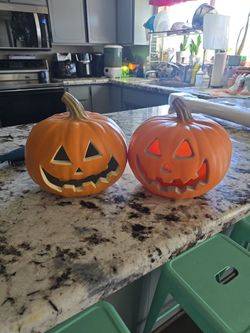 Pumpkin blow molds No Lights Just Molds Vintage 