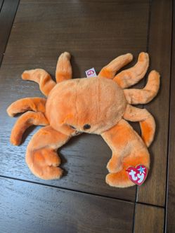 Ty Beanie Baby Orange Crab Plush
