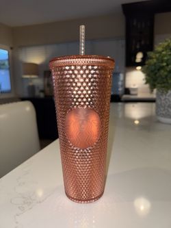 Rose Gold/Pink Sequin Starbucks Cup 
