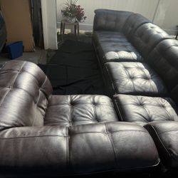  Leather Sectional Couch 
