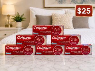 Colgate Optic White Stain Fighter Toothpaste 6 packs
