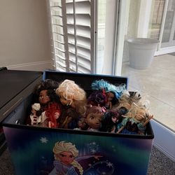 box full of dolls