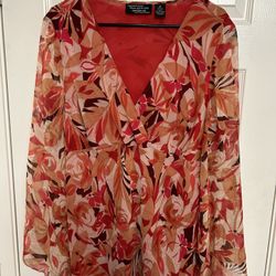 Beautiful Silk Blouse Size Extra Large