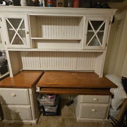 Solid Wood Desk With Hutch 