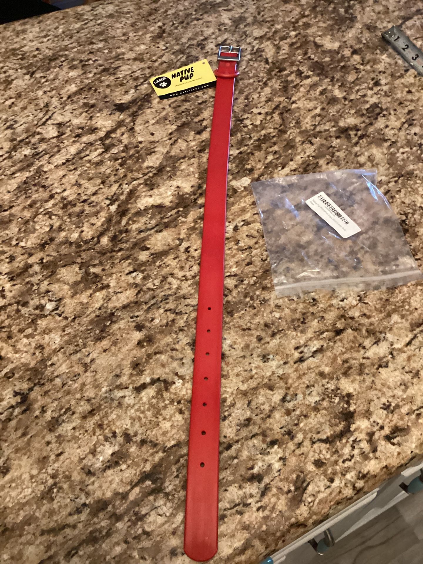 Red Dog Collar Size Large