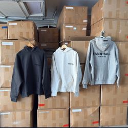🔥 FEAR OF GOD ESSENTIALS HOODIES – BLACK / DARK OAT / LIGHT OAT – XXS–XXL (NEW)