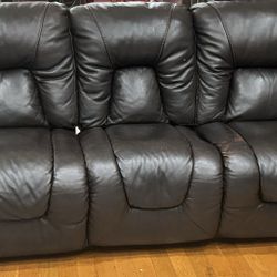 Leather Sofa Set Three Piece 