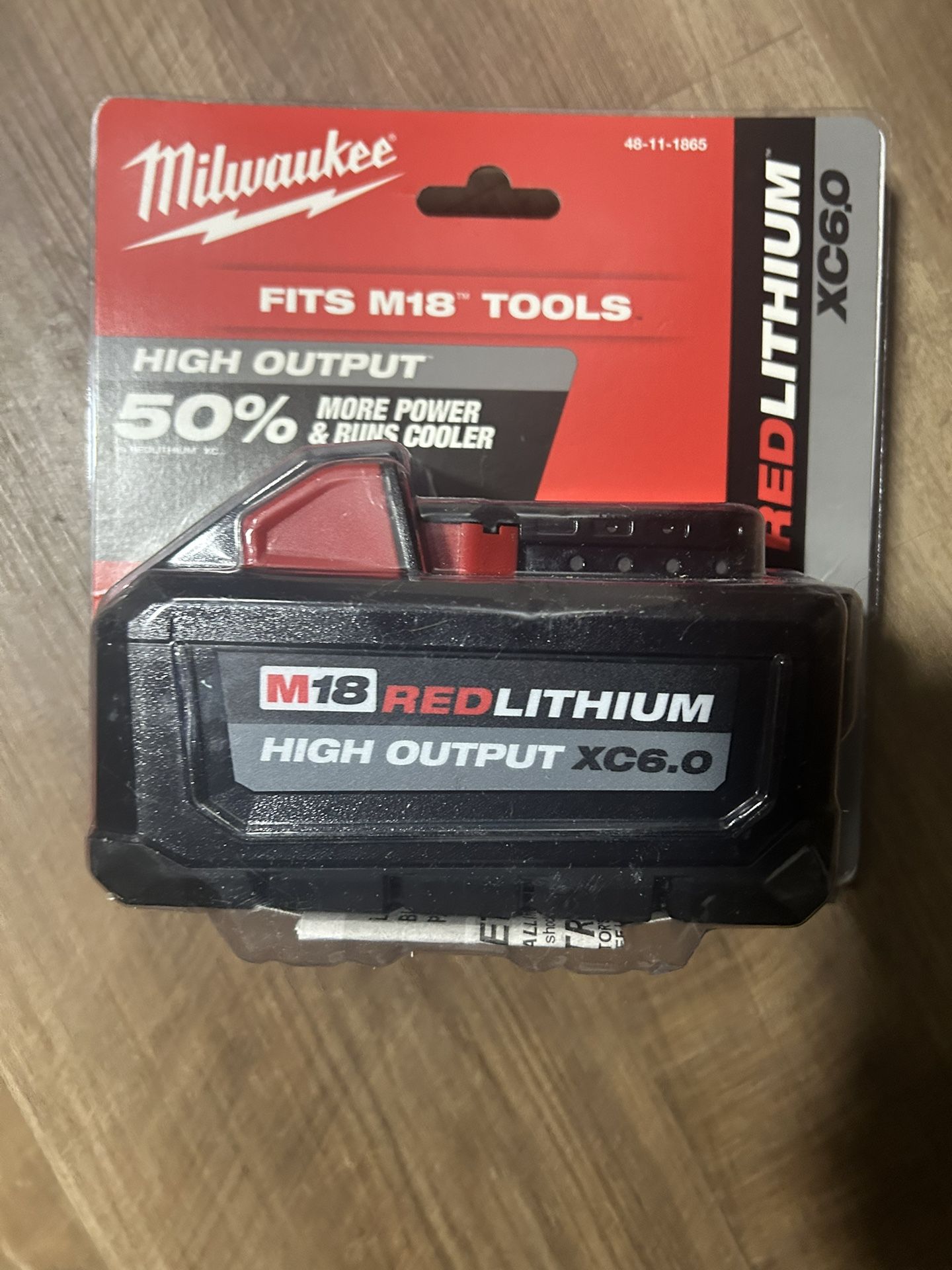 Milwaukee M18 6.0 High Output Batttery $90