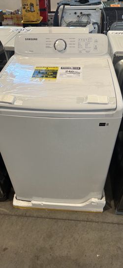 🔥 Samsung 4.1 cu. ft. Capacity Top Load Washer with Soft-Close Lid and 8 Washing Cycles BRAND NEW OPEN BOX
