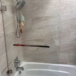 Bathtub Swinging Glass Doorin
