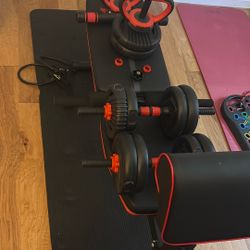 Workout Bench And Weights 