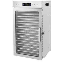 18 Trays Food Dehydrator Machine, 800W Large Commercial Food Dehydrator 110V Fruit and Meat Dehydrator Stainless Steel Food Dehydrated Dryer w/LED Lig