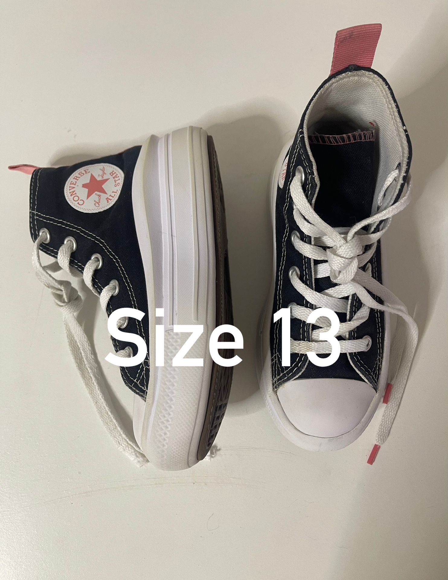 Black And Pink Converse Platform- Used