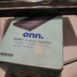 Onn brand HDMI 4-Way Splitter New