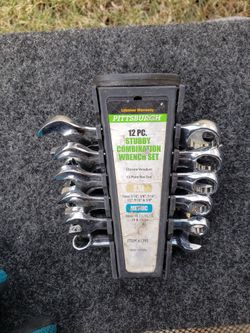 Pittsburgh 12 Pc Stubby Combination Wrench Set