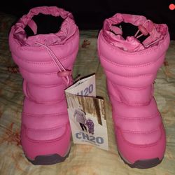 **NEW**-cH20 Size 2 Pink Weather Boots- 