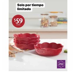 Princess House 💜 Set (4) Platos Hondos