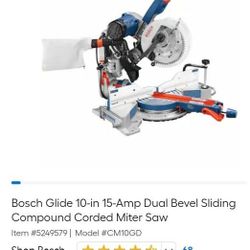 Bosch 10 Inch Mitter Saw 4410 L With Rigid Foldable Table. 