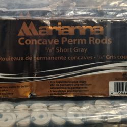 Concave Perm Rods 3/8" Short Gray Marianna Packs of 12