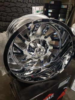 22x12 RBP Glock wheels 8x6.5 chrome