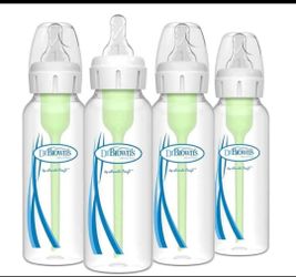 Dr. Brown's Natural Flow Anti-Colic Options+ Narrow Baby Bottle, 8 oz/250 mL, con pezones de flujo lento de nivel 1, 0m+, 4 Pack

Dr. Brown's Natural 