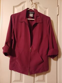 New Jacket Burgundy Lightweight rayon like silksz, 6. See description